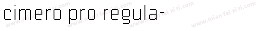 cimero pro regula字体转换